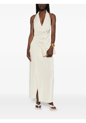 RAME ruched-detail maxi dress - Neutrals