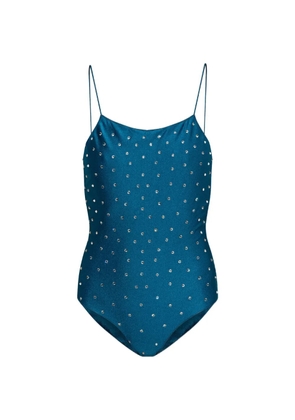 Oséree crystal-embellished one-piece swimsuit - Blue