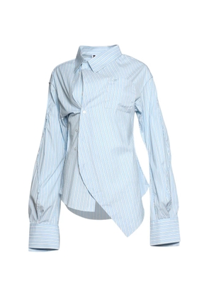 Natasha Zinko Drunk asymmetric striped shirt - Blue