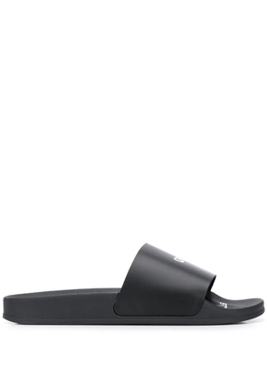 Off-White stamp logo slides - Black