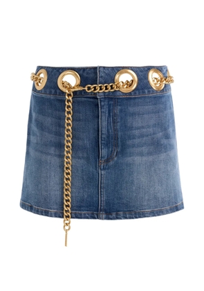 alice + olivia Morgana chain-belt mini skirt - Blue
