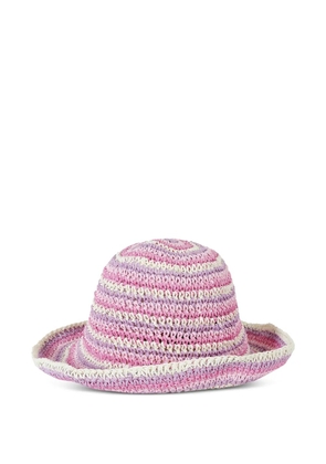 Missoni striped crochet-knit sun hat - Pink