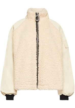 JW Anderson panelled fleece track jacket - Neutrals