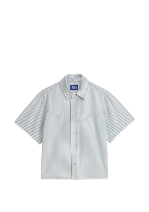 Scotch & Soda vertical-stripe western-yoke shirt - Blue