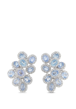 LB Exclusive sapphire and diamond clip-on earrings - Silver