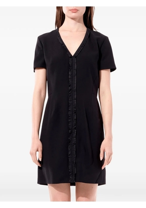 Balenciaga ruffle-trimmed inside-out dress - Black
