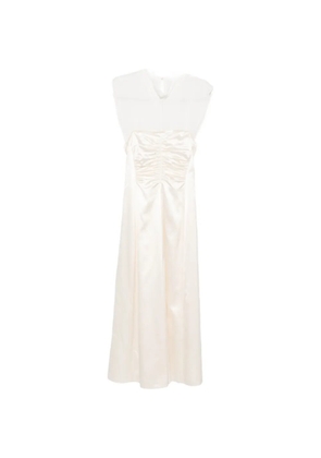 Carven satin-finish maxi dress - Neutrals