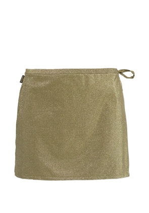 Moschino logo-patch mini sarong - Gold