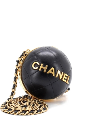 CHANEL Pre-Owned 22 Sphere Minaudiere Quilted Lambskin crossbody bag - Black