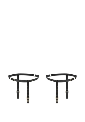 Maison Close studded garters - Black