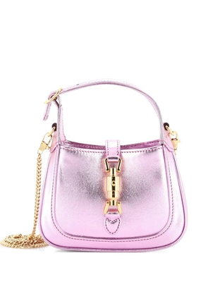 Gucci Pre-Owned Jackie 1961 Chain Leather Super Mini hobo bag - Metallic