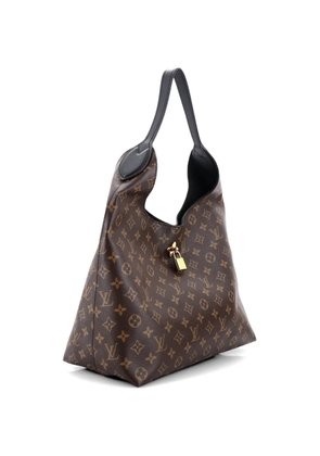 Louis Vuitton Pre-Owned Flower Monogram Canvas with Leather hobo bag - Black