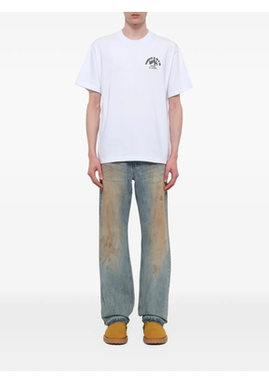 Vowels Company logo-print T-shirt - White