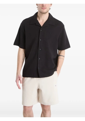 Calvin Klein logo-embroidered shirt - Black