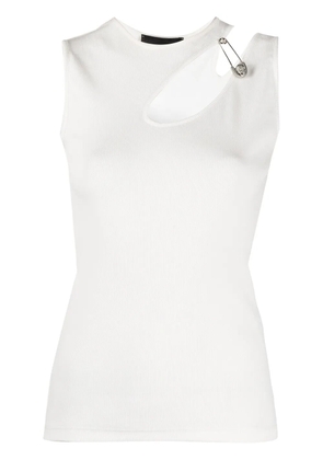 Philipp Plein cutout safety pin T-shirt - White