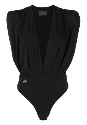 Philipp Plein plunging v-neck bodysuit - Black