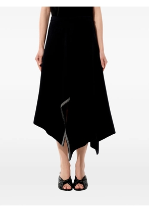 Balenciaga asymmetric chain-trim skirt - Black
