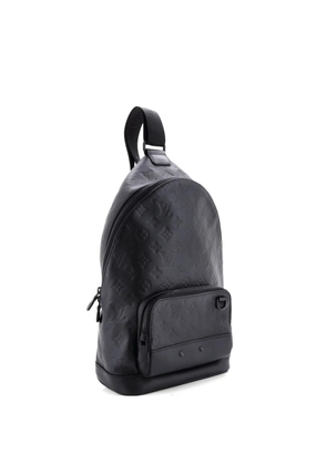 Louis Vuitton Pre-Owned Racer Sling Bag Monogram Shadow Leather backpack - Black
