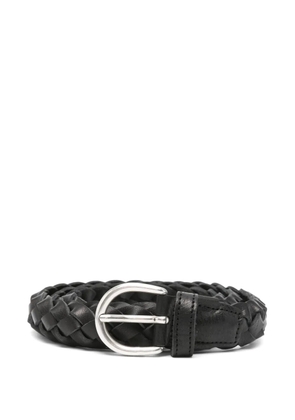Les Deux Victor braided leather belt - Black
