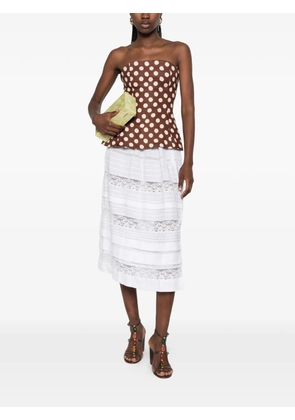 DÔEN Sidra midi skirt - White