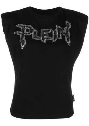 Philipp Plein logo-embellished cotton tank top - Black