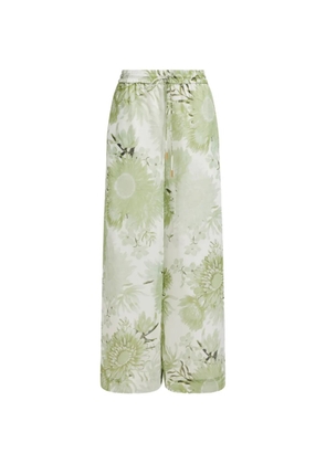 Aje Adina floral-print trousers - White