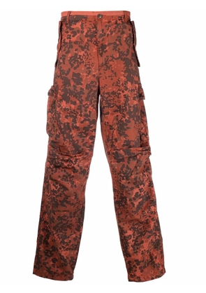 Diesel camouflage-print cargo trousers - Orange