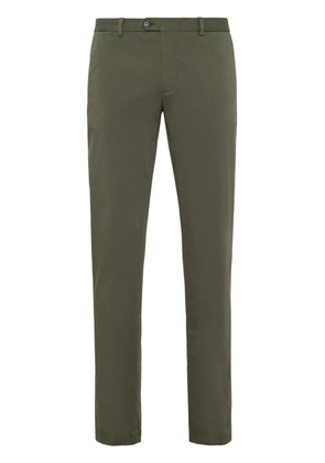 Philipp Plein logo-patch cotton-blend chinos - Green