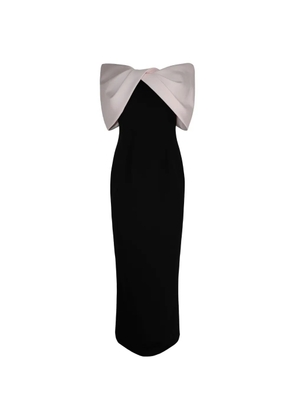 Pamella Roland Mikado-neckline maxi dress - Black