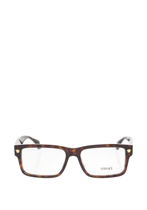 Versace Eyewear tortoiseshell-effect rectangle-frame glasses - Brown