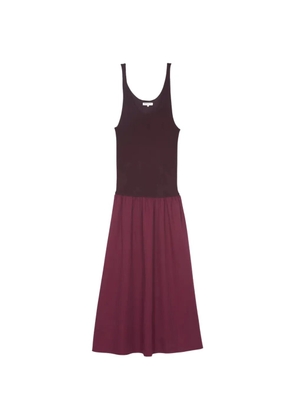 The Frankie Shop Iliya ribbed-knit gathered maxi dress - Purple