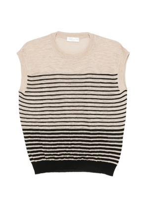 Roberto Collina striped sleeveless sweater - Neutrals