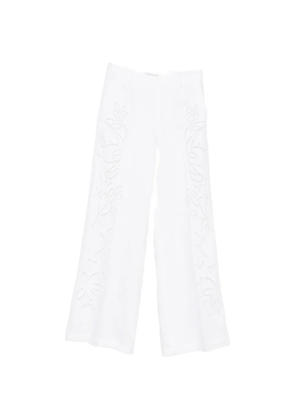 ERMANNO FIRENZE broderie-anglaise trousers - White