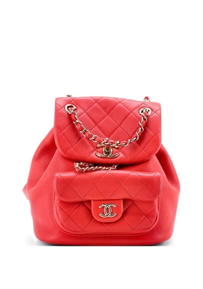 CHANEL Pre-Owned Duma Drawstring Quilted Leather Small backpack - Red