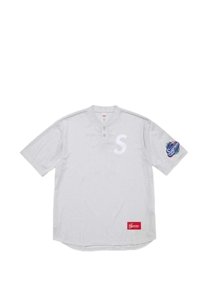 Supreme S Logo baseball henley T-shirt - Grey