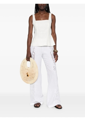 ERMANNO FIRENZE broderie-anglaise trousers - White