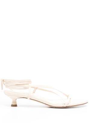 Aeyde Paige 35mm leather sandals - Neutrals