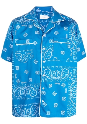 RHUDE bandana-print short-sleeved shirt - Blue