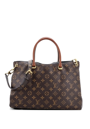 Louis Vuitton Pre-Owned Pallas Tote Monogram Canvas with Leather shoulder bag - Black