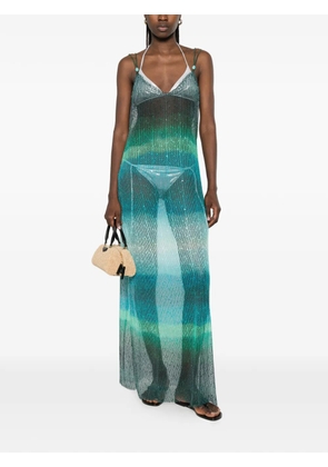 Pin Up Stars sequin-embellished beach dress - Blue