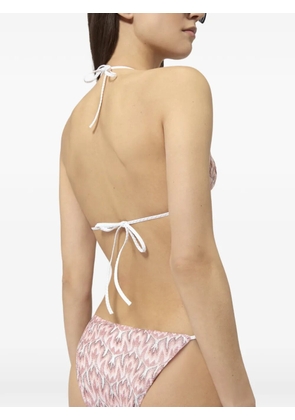 Missoni zigzag-knit triangle bikini - Pink