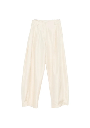 The Row Karoline pleated wide-leg trousers - Neutrals