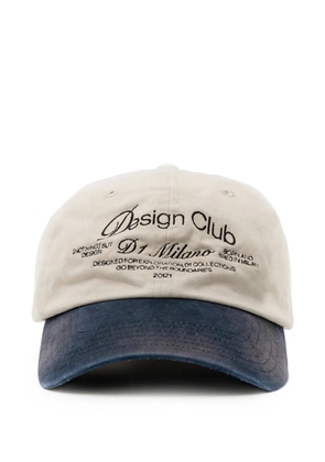 D1 Milano Design Club embroidered cap - Neutrals