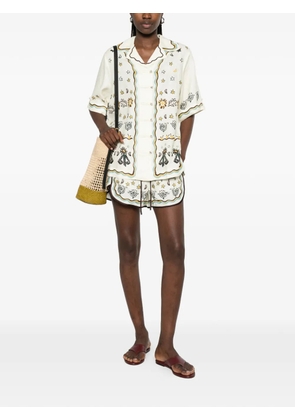 ALEMAIS graphic-print shirt - Neutrals
