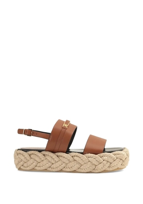 Sergio Rossi Bitt platform sandals - Brown