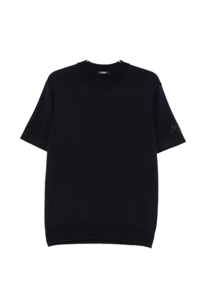 Balmain round-neck short-sleeved T-shirt - Blue
