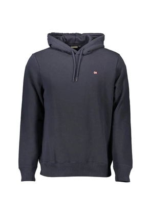 Napapijri logo-patch drawstring hoodie - Blue