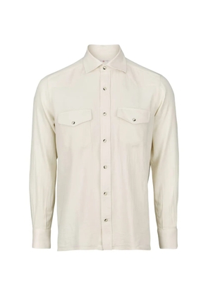 Luciano Barbera Western slub-texture shirt - Neutrals