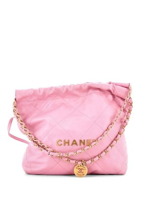 CHANEL Pre-Owned 22 Chain Quilted Calfskin Small hobo bag - Pink