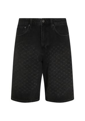 Daily Paper logo-monogram denim shorts - Grey